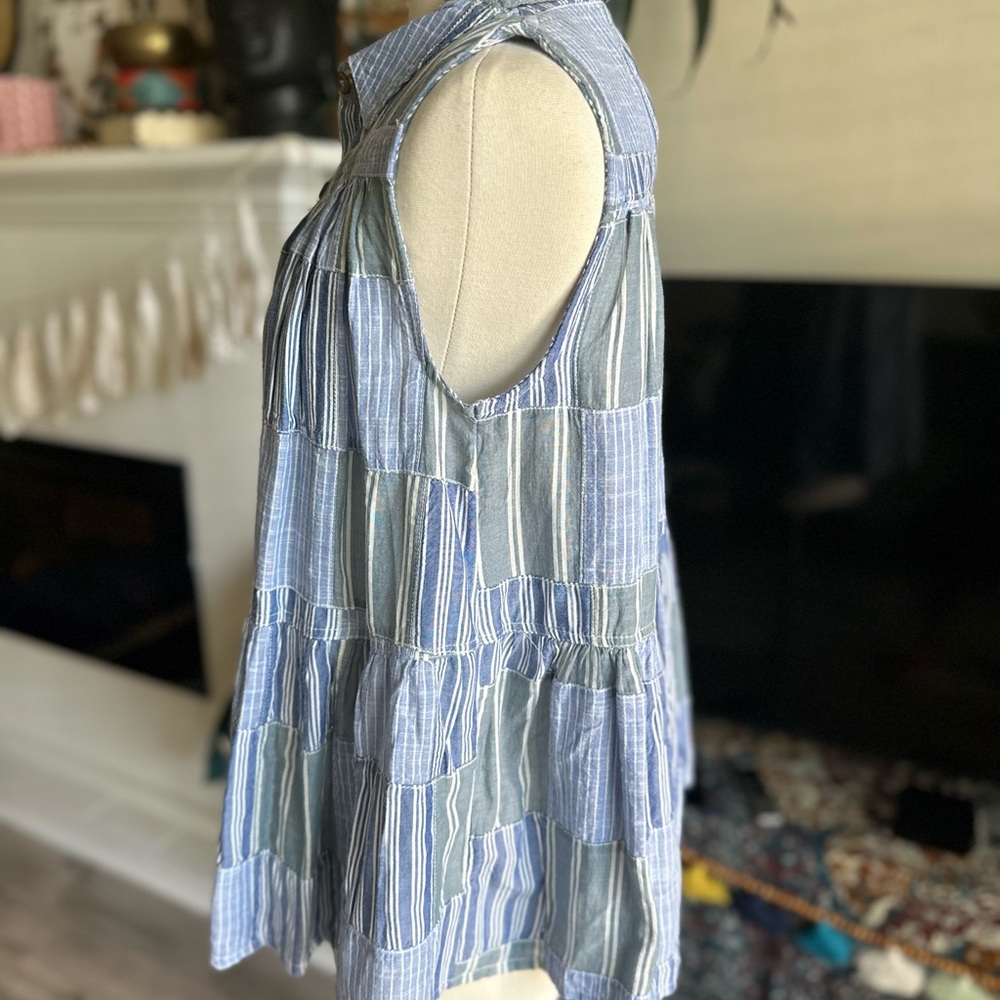 Pilcro Tiered Sleeveless Blouse | SZ XS - Picture 6 of 11